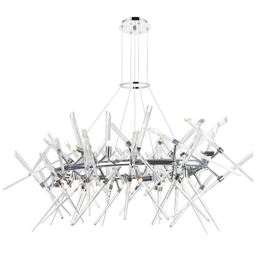 CWI Lighting 1154P43-12-601-O Icicle 12 Light Chandelier with Chrome Finish