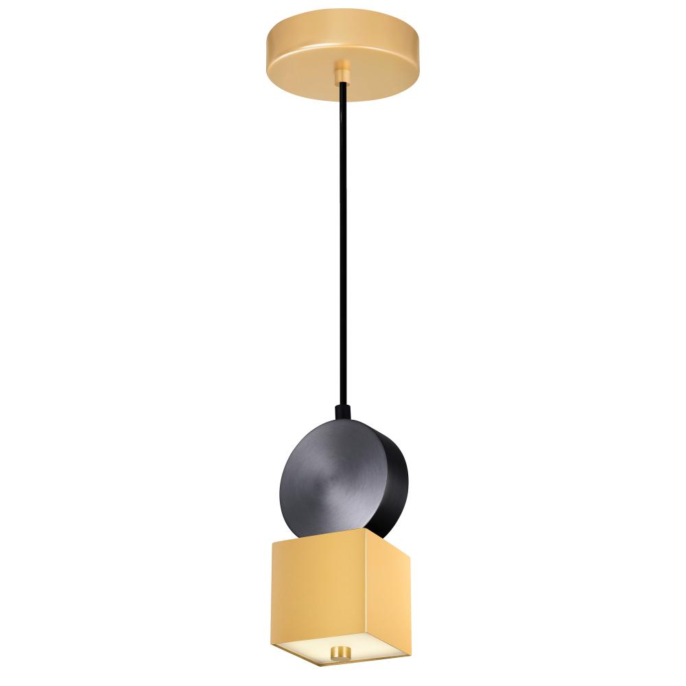 CWI Lighting 1156P4-625 Saleen LED Mini Pendant with Brass+Black Finish