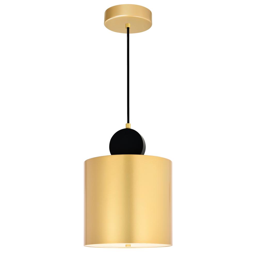 CWI Lighting 1156P9-625 Saleen LED Mini Pendant with Brass+Black Finish