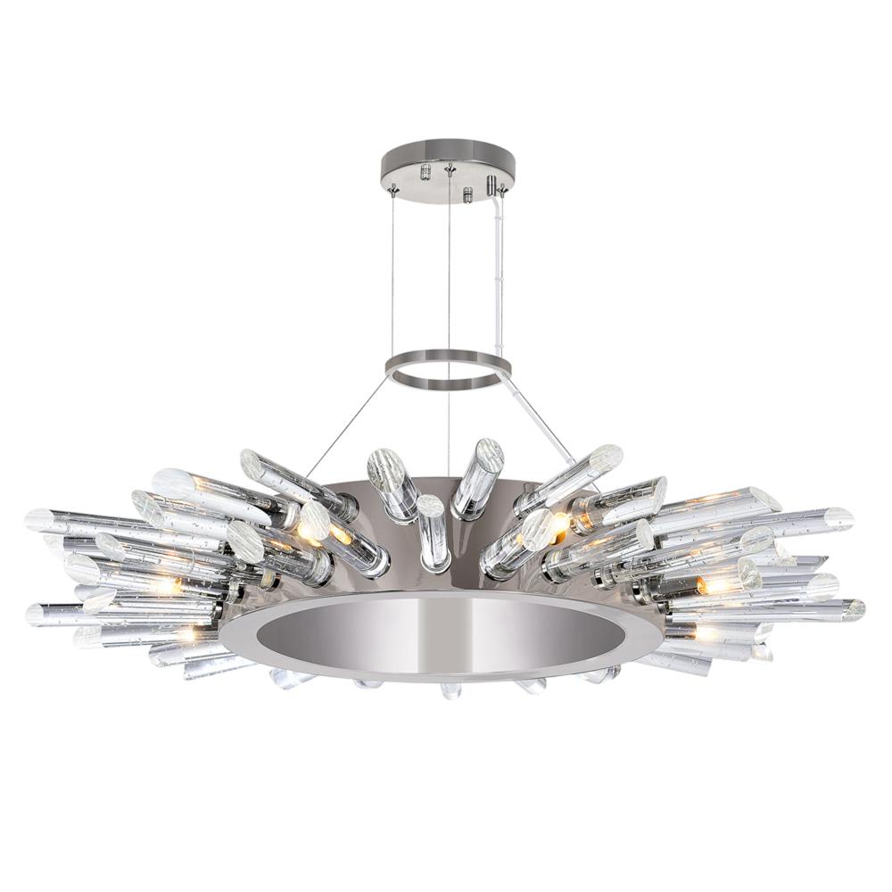 CWI Lighting 1170P25-8-613 8 Light Chandelier with Polished Nickle finish