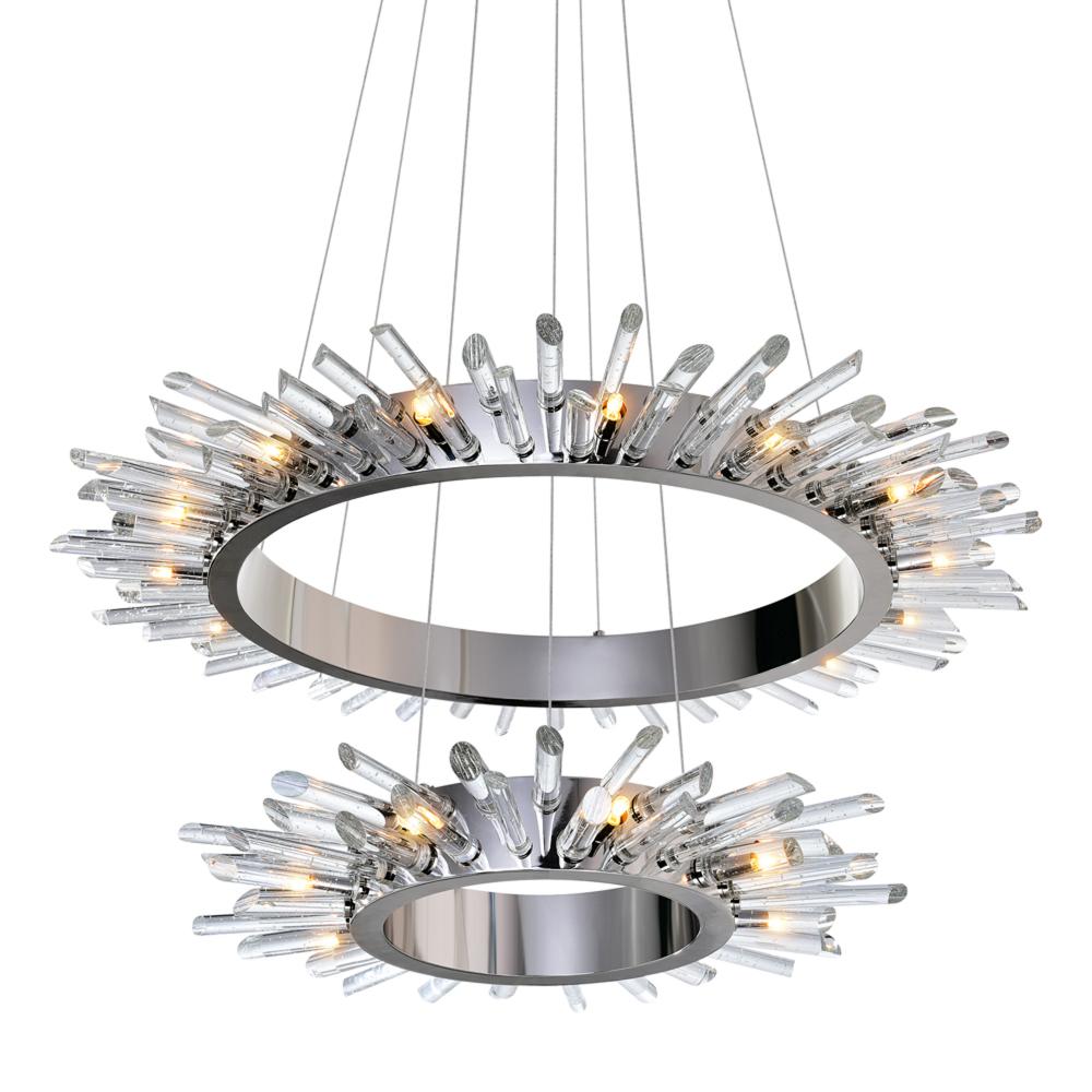 CWI Lighting 1170P39-23-613 23 Light Chandelier with Polished Nickle finish