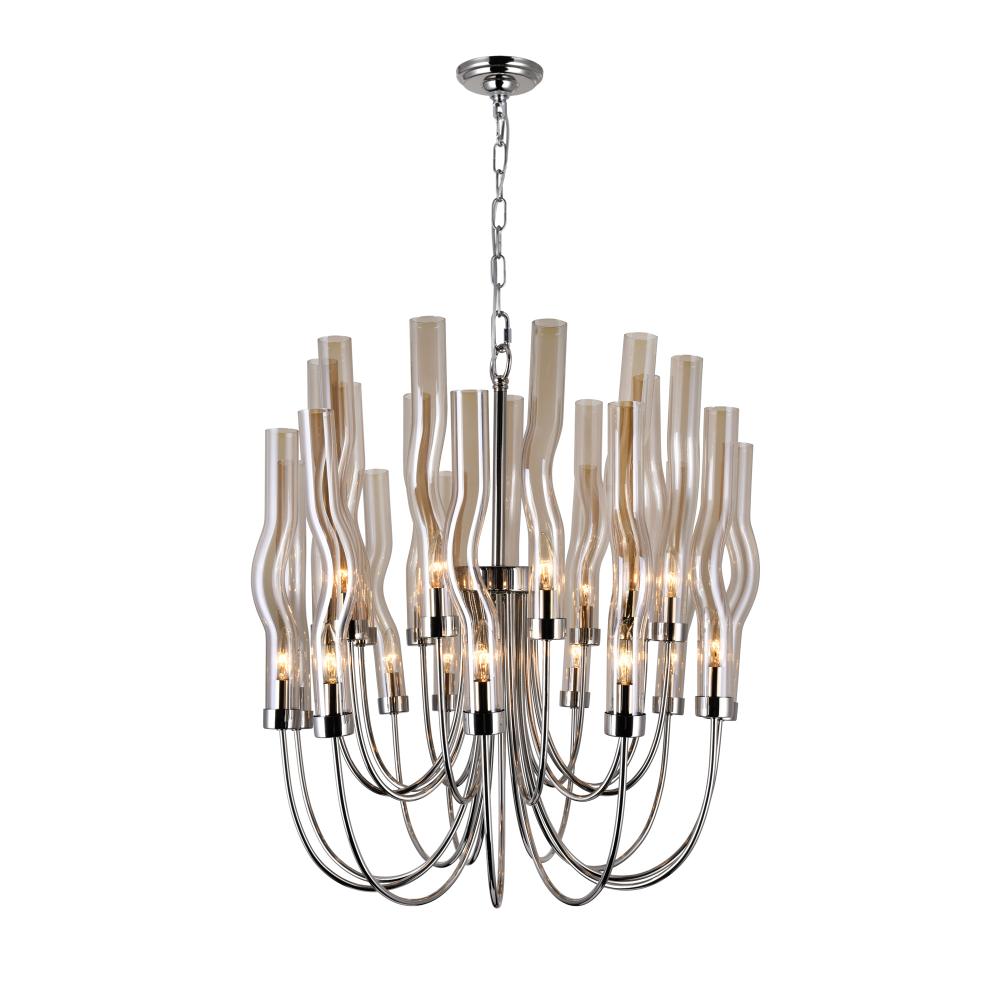 CWI Lighting 1203P29-22-613 22 Light Up Chandelier with Polished Nickel Finish