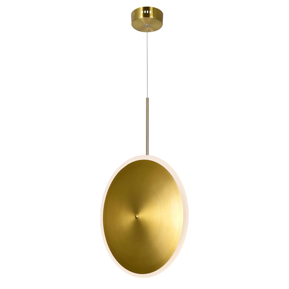 CWI Lighting 1204P16-1-625 LED Down  Pendant with Brass Finish