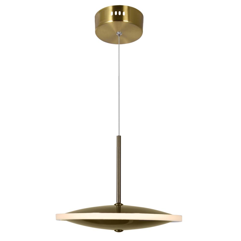CWI Lighting 1204P8-1-625-A LED Down Mini Pendant with Brass Finish