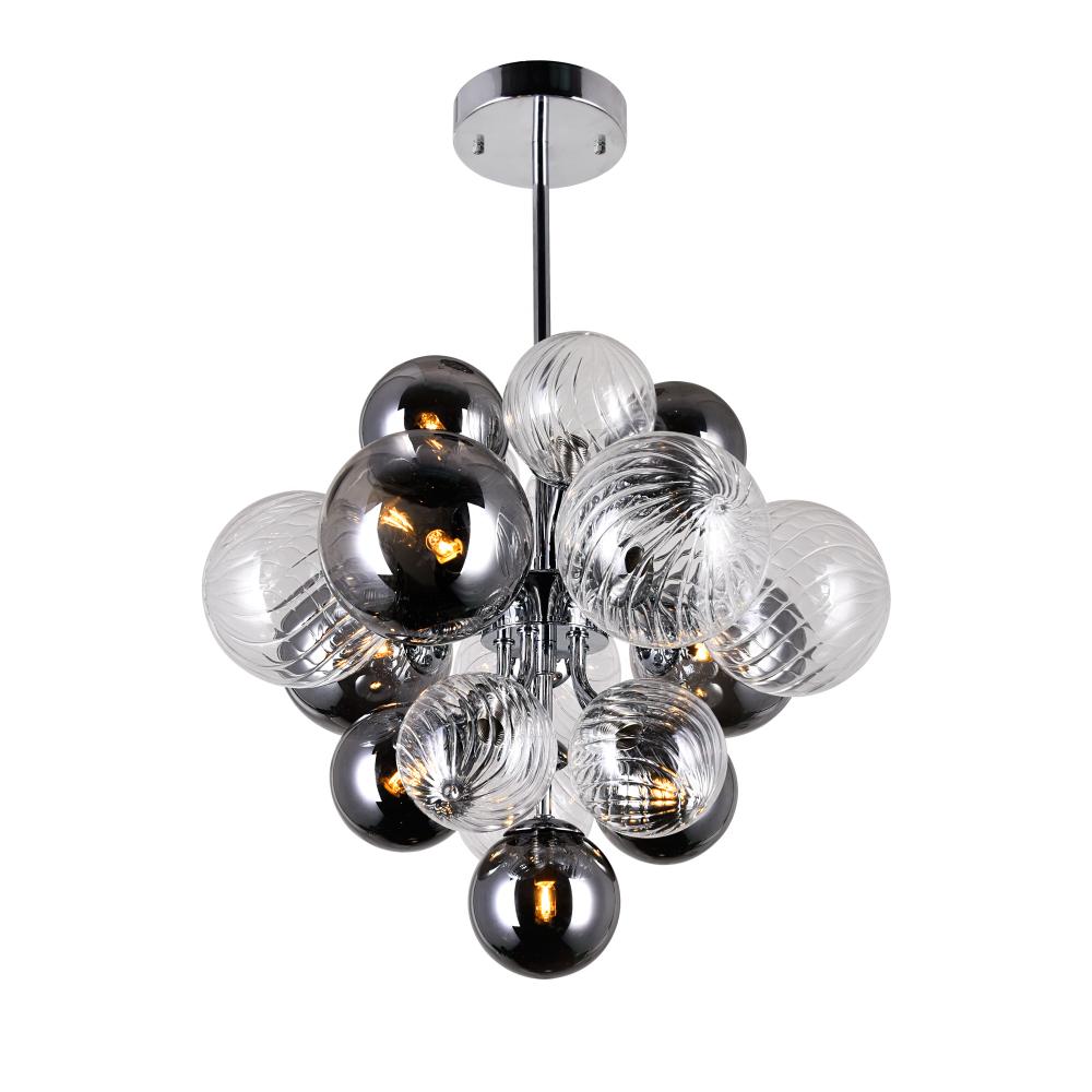 CWI Lighting 1205P16-8-601 8 Light Down Chandelier with Chrome Finish