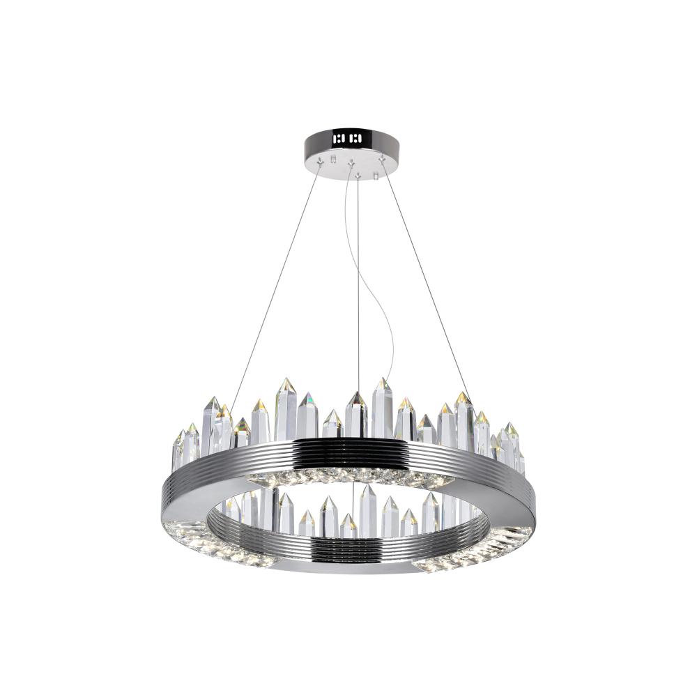 CWI Lighting 1218P18-613 LED Up Chandelier with Polished Nickel Finish
