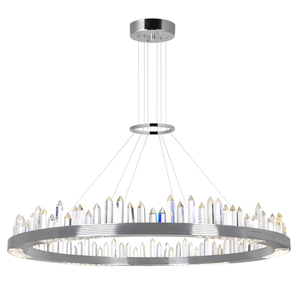 CWI Lighting 1218P40-613 LED Up Chandelier with Polished Nickel Finish