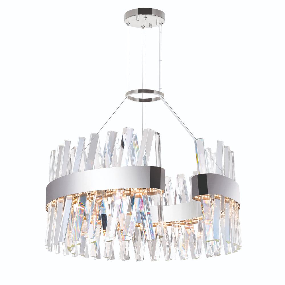 CWI Lighting 1220P24-601-C Glace LED Chandelier with Chrome Finish