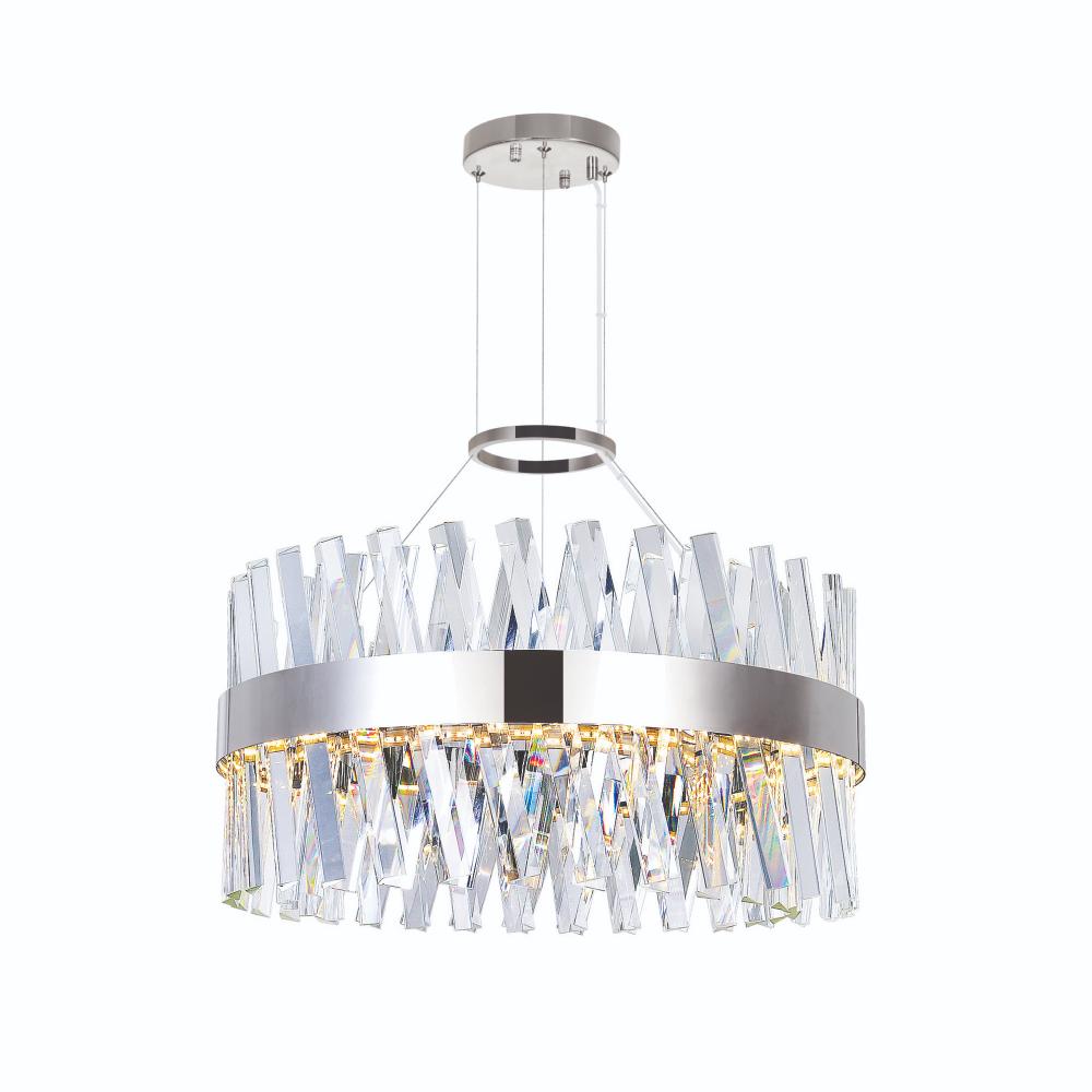 CWI Lighting 1220P24-601 Glace LED Chandelier with Chrome Finish