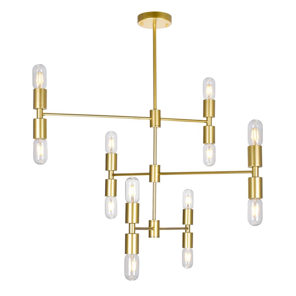 CWI Lighting 1227P34-12-169 12 Light Up Chandelier with Medallion Gold Finish