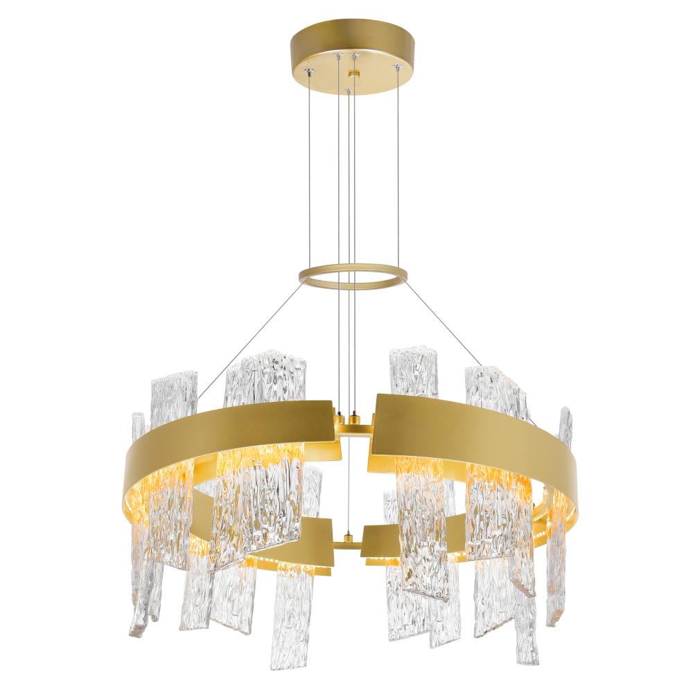 CWI Lighting 1246P24-602-A Guadiana 24 in LED Satin Gold Chandelier