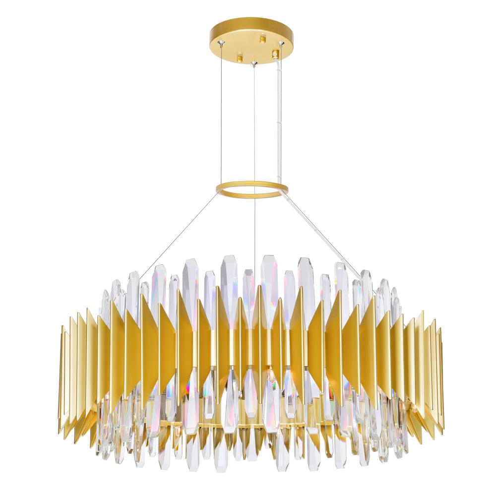 CWI Lighting 1247P28-18-602 18 Light Chandelier with Satin Gold finish