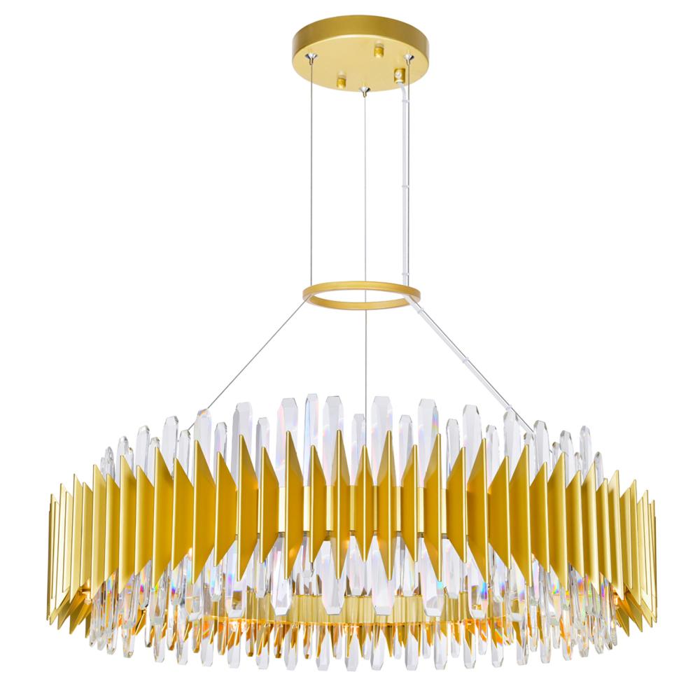 CWI Lighting 1247P39-24-602 24 Light Chandelier with Satin Gold finish