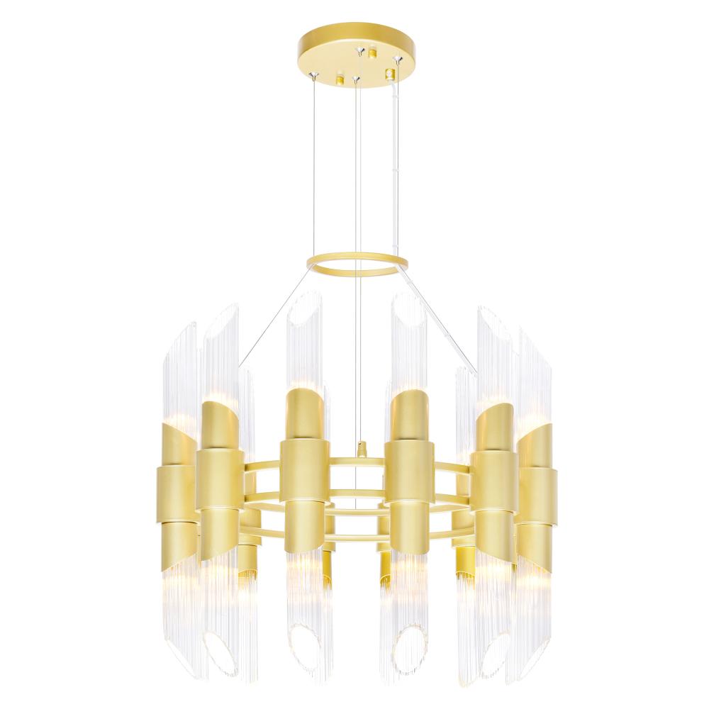 CWI Lighting 1269P24-24-602 24 Light Chandelier with Satin Gold finish