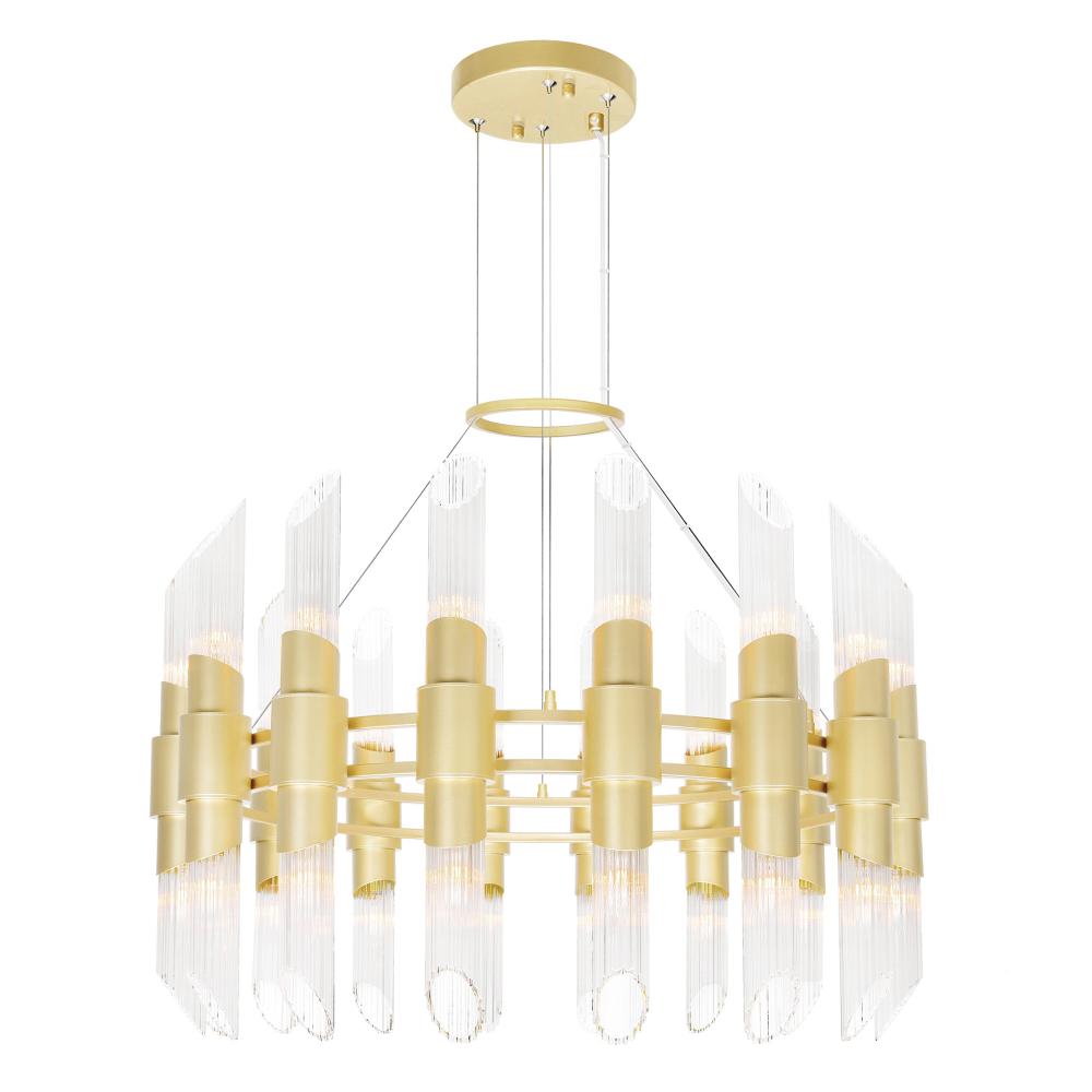 CWI Lighting 1269P32-32-602 32 Light Chandelier with Satin Gold finish