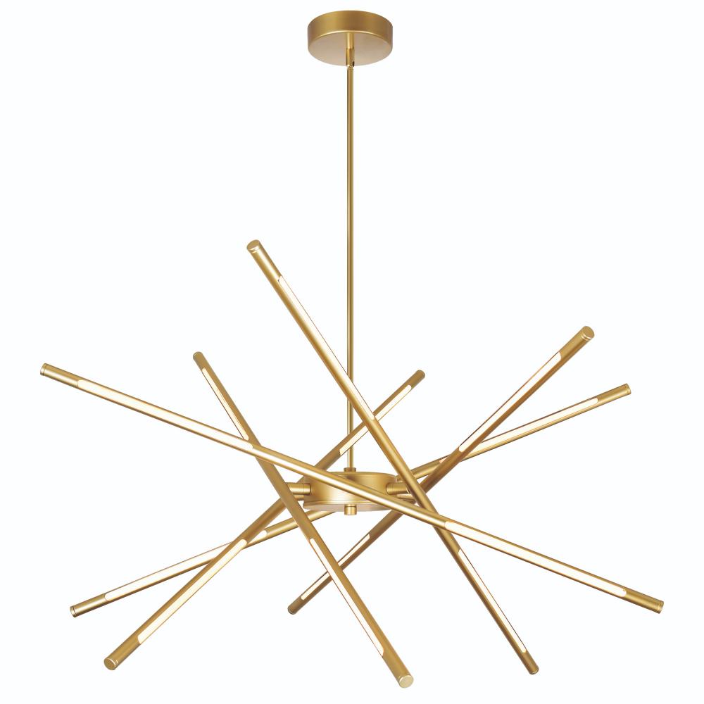 CWI Lighting 1375P31-6-602 Oskil LED Integrated Chandelier With Satin Gold Finish