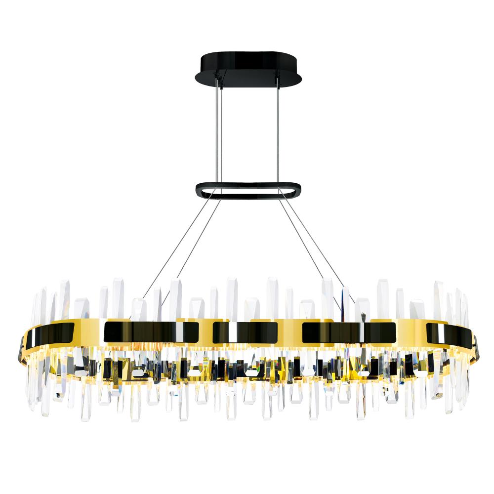 CWI Lighting 1592P43-612-RC Aya LED Integrated Pearl Black Chandelier