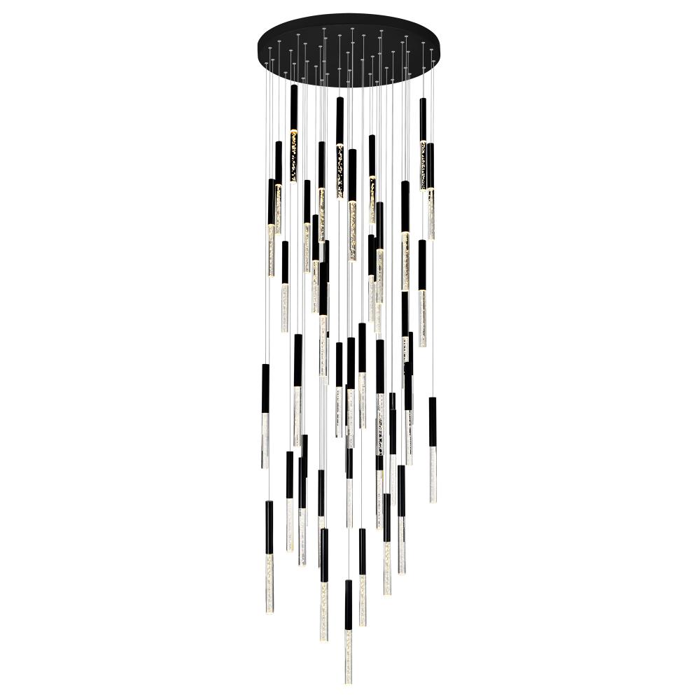CWI Lighting 1703P32-45-101 Dragonswatch LED Integrated Chandelier with Black Finish