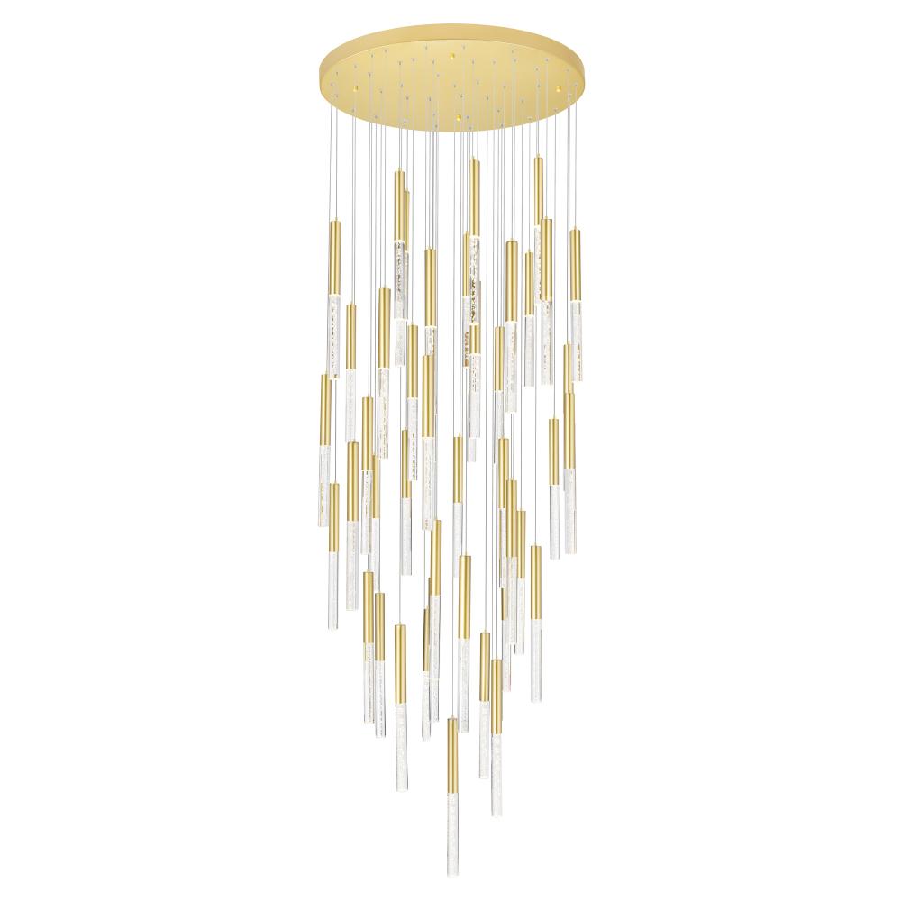 CWI Lighting 1703P32-45-602 Dragonswatch LED Integrated Chandelier with Satin Gold Finish
