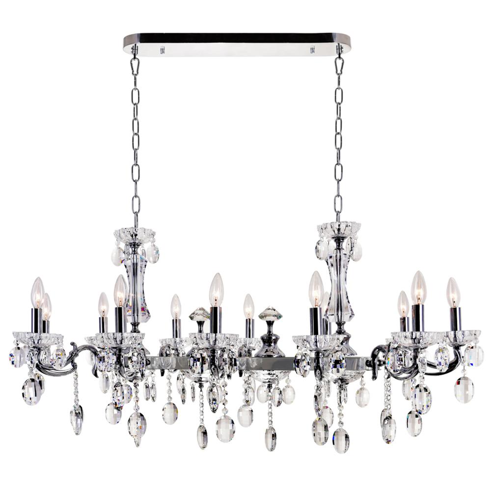 CWI Lighting 2016P46C-12 Flawless 12 Light Up Chandelier with Chrome finish