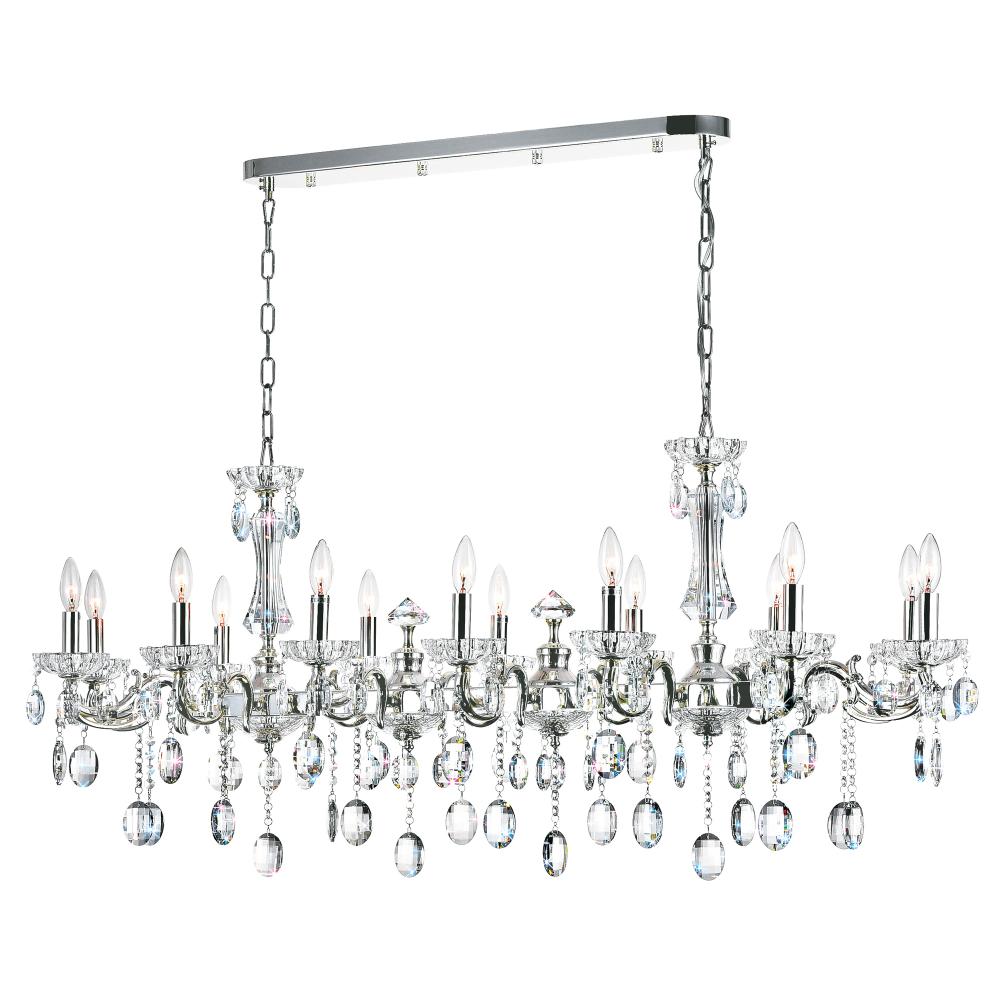 CWI Lighting 2016P54C-14 Flawless 14 Light Up Chandelier with Chrome finish