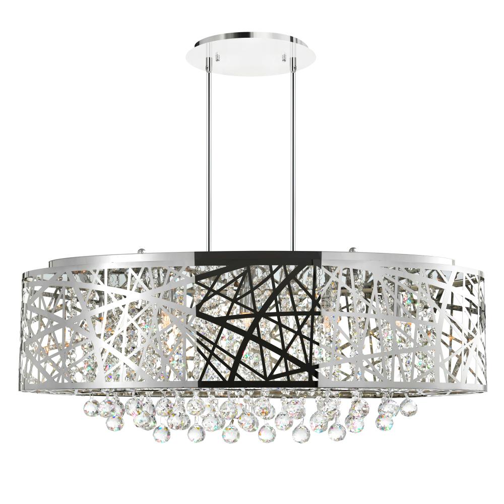 CWI Lighting 5008P32ST-O Eternity 8 Light Drum Shade Chandelier with Chrome finish