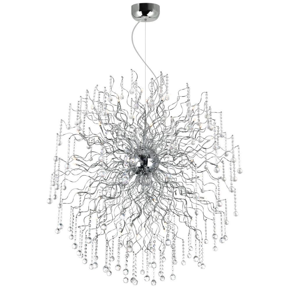 CWI Lighting 5066P47C Cherry Blossom 48 Light Chandelier with Chrome finish