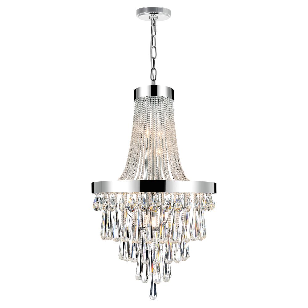 CWI Lighting 5078P24C (Clear) Vast 13 Light Down Chandelier with Chrome finish