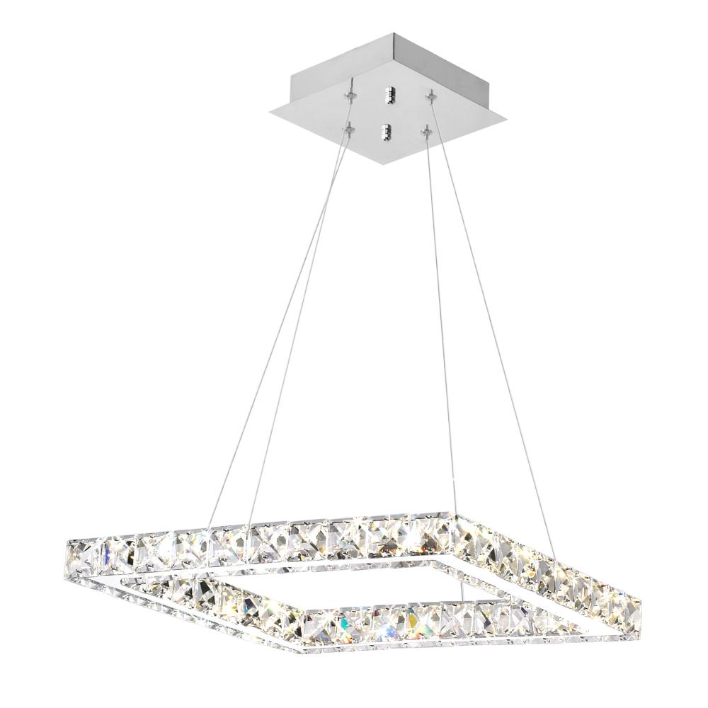 CWI Lighting 5080P15ST-S Ring LED Chandelier with Chrome finish