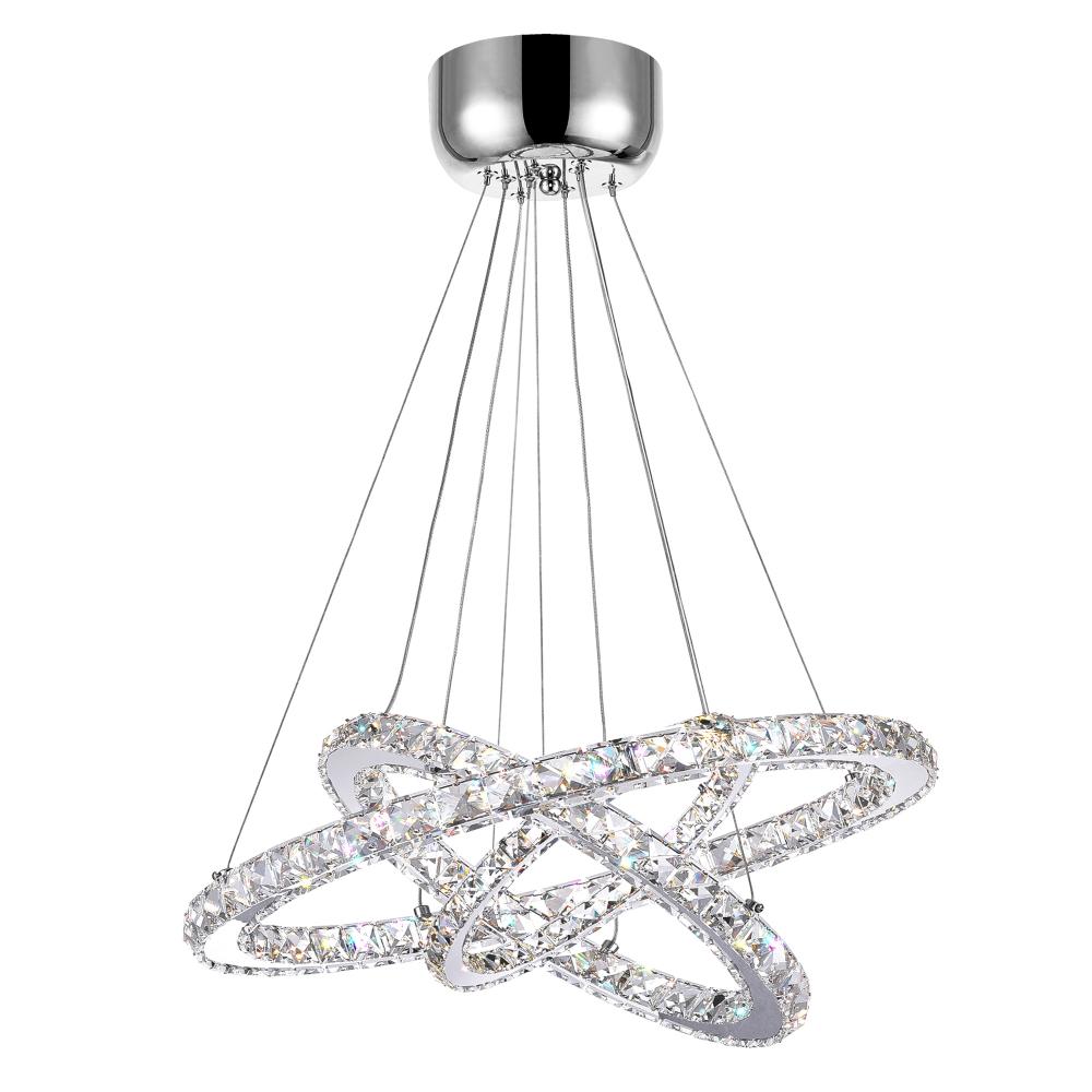 CWI Lighting 5080P32ST-3R Ring LED Chandelier with Chrome finish