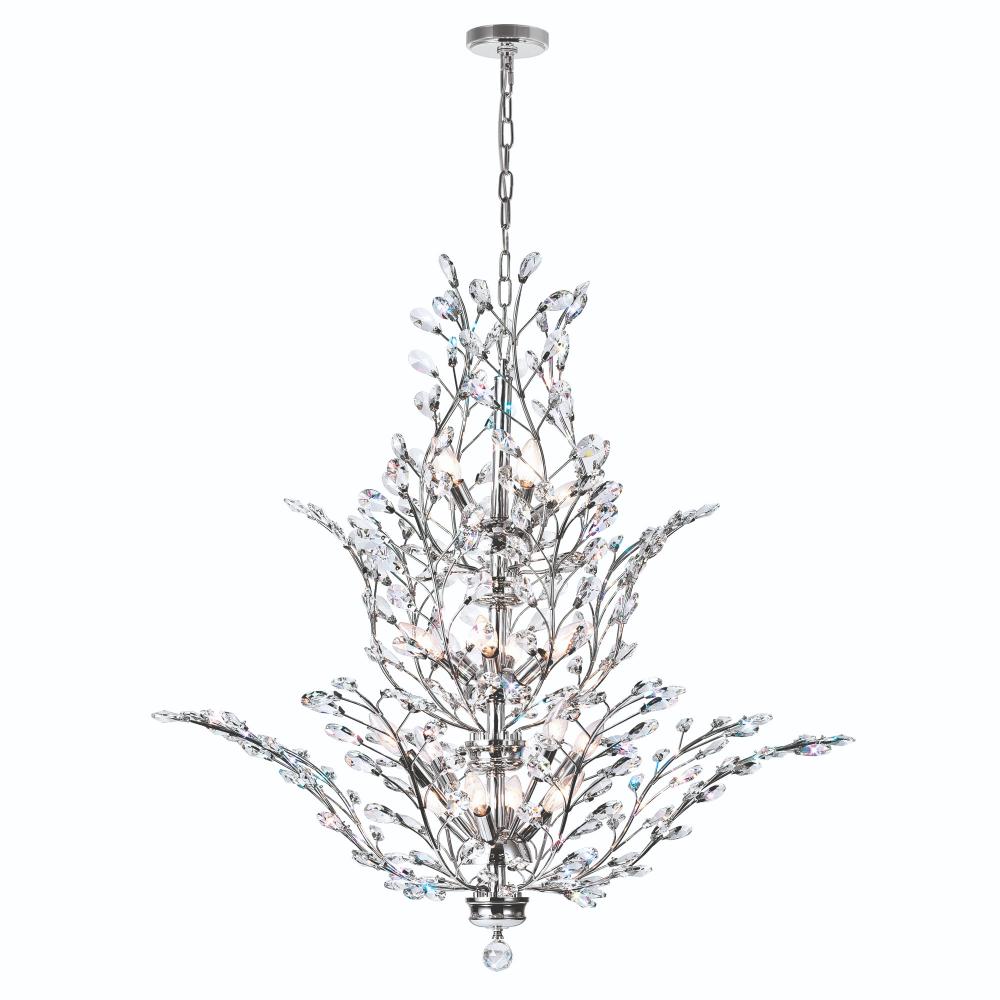CWI Lighting 5206P40C Ivy 18 Light Chandelier with Chrome finish