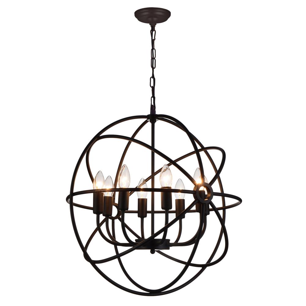 CWI Lighting 5464P22DB-8 Arza 8 Light Up Chandelier with Brown finish