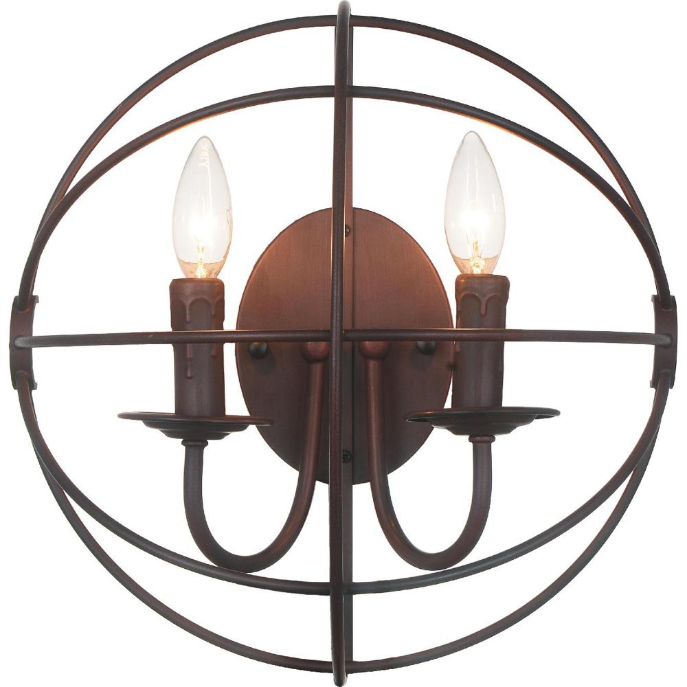 CWI Lighting 5464W14DB-2 Arza 2 Light Wall Sconce with Brown finish