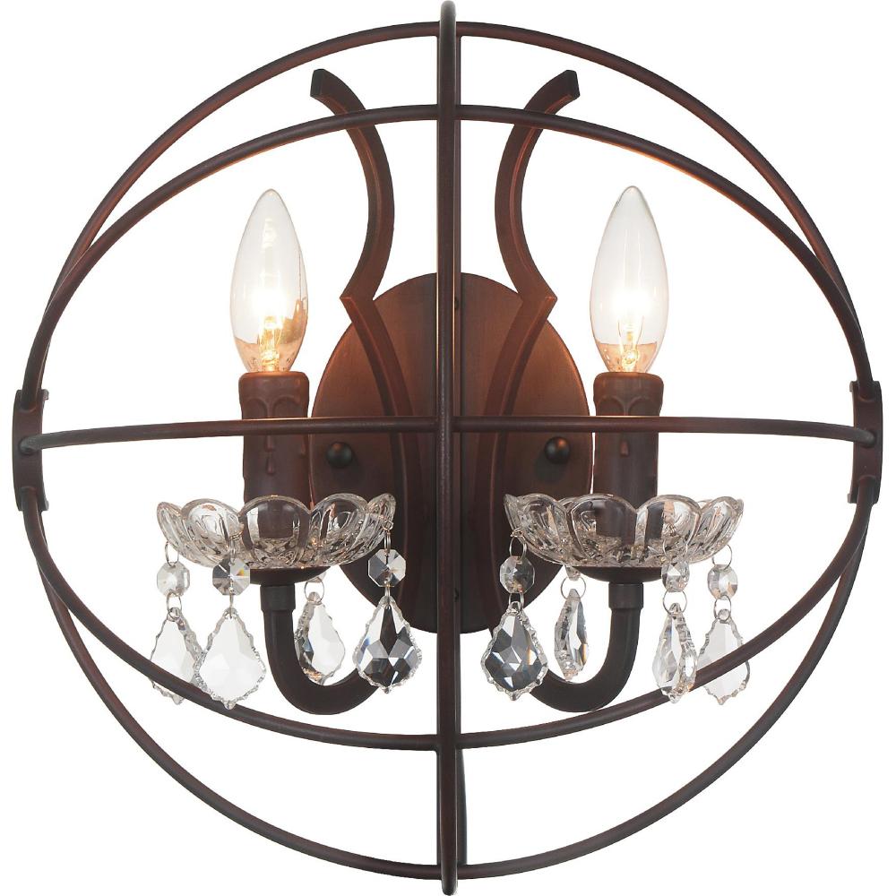 CWI Lighting 5465W14DB-2 Campechia 2 Light Wall Sconce with Brown finish