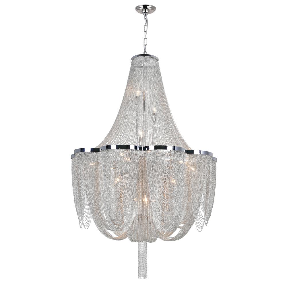 CWI Lighting 5480P22C Taylor 10 Light Down Chandelier with Chrome finish