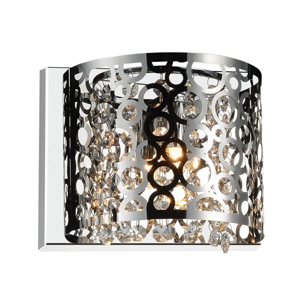CWI Lighting 5536W9ST-R-1 Bubbles 1 Light Bathroom Sconce with Chrome finish