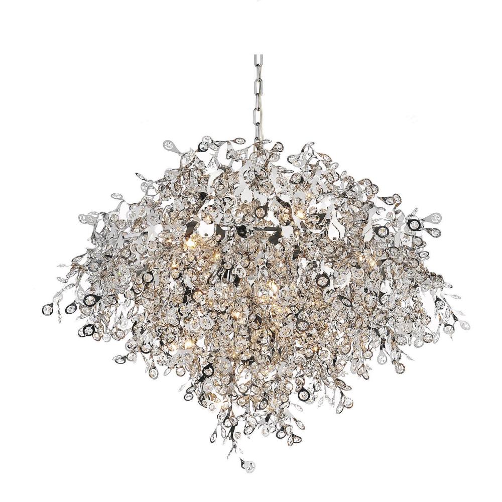 CWI Lighting 5630P35C Flurry 17 Light Down Chandelier with Chrome finish