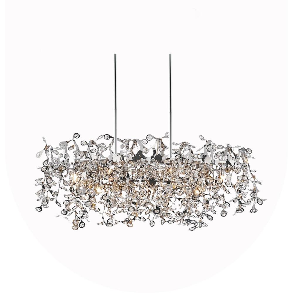 CWI Lighting 5630P37C-O Flurry 7 Light Down Chandelier with Chrome finish