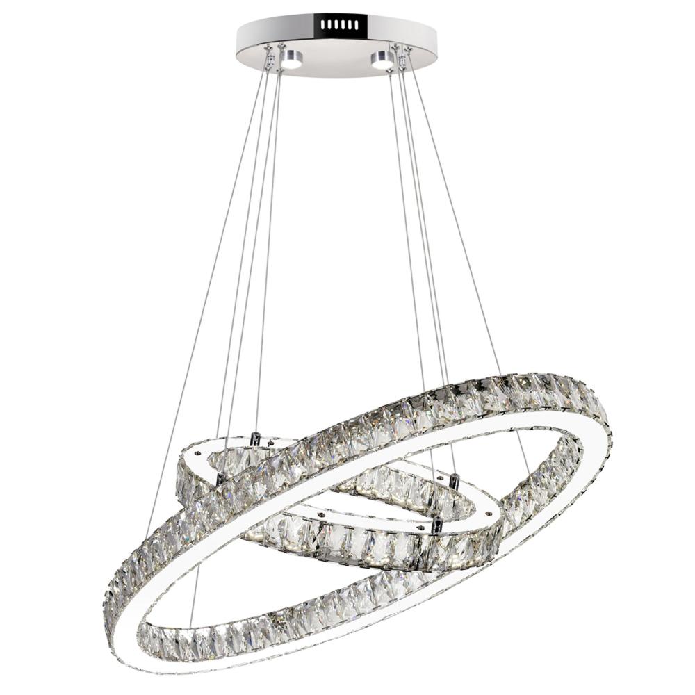 CWI Lighting 5635P27ST-2O (Clear) Florence LED Chandelier with Chrome finish