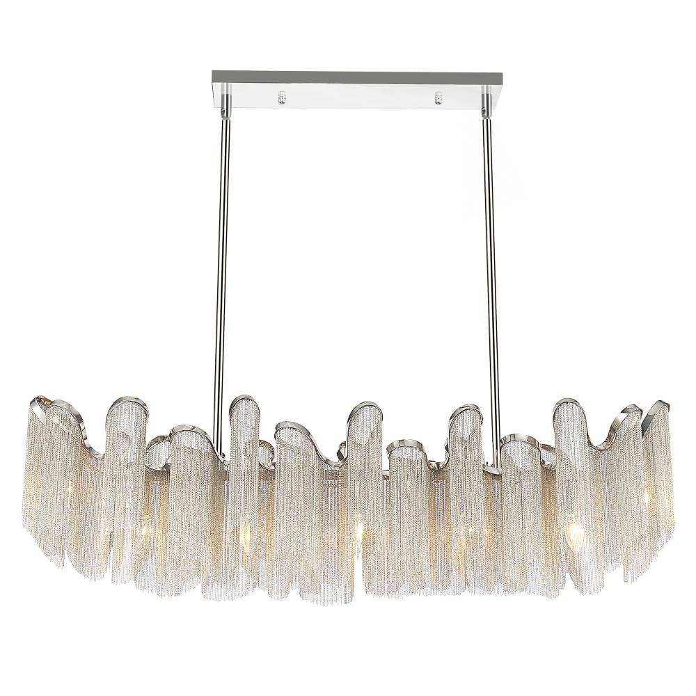 CWI Lighting 5650P47C Daisy 7 Light Down Chandelier with Chrome finish