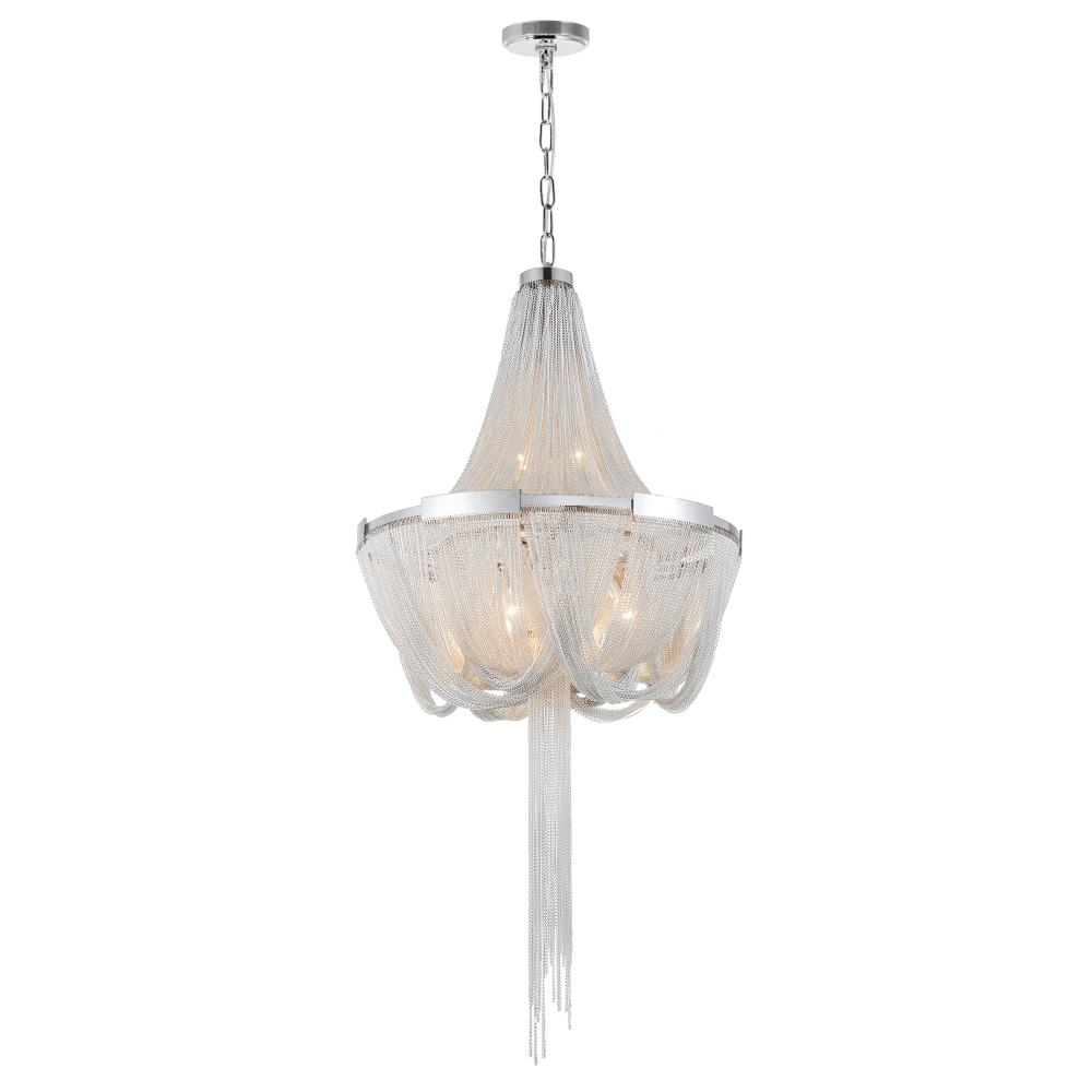 CWI Lighting 5653P20C Enchanted 6 Light Down Chandelier with Chrome finish