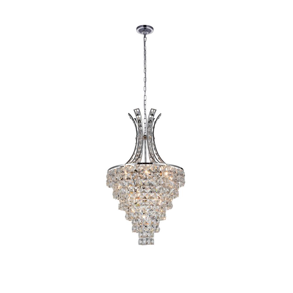 CWI Lighting 5685P16C Chique 9 Light Chandelier with Chrome finish