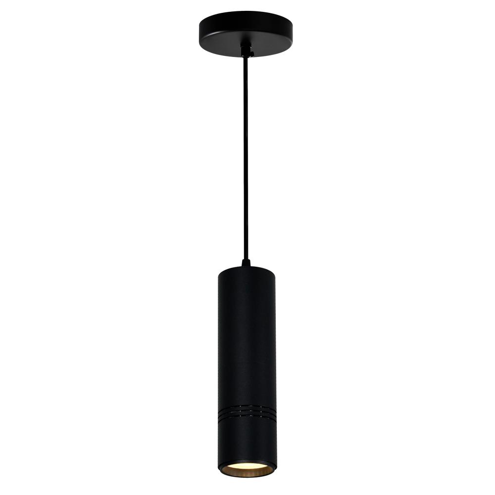 CWI Lighting 7117P3-1-101-B Stowe LED Down Mini Pendant with Black & Wood finish
