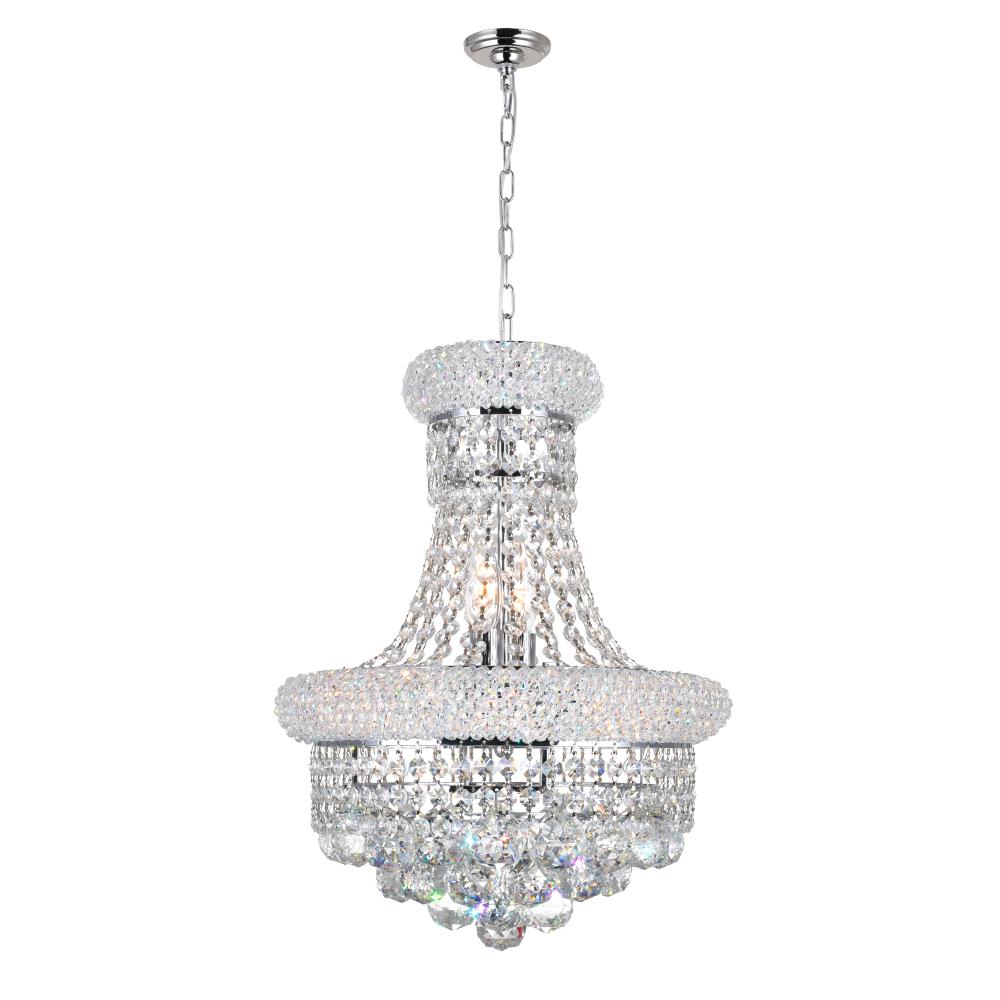 CWI Lighting 8001P14C Empire 6 Light Chandelier with Chrome finish