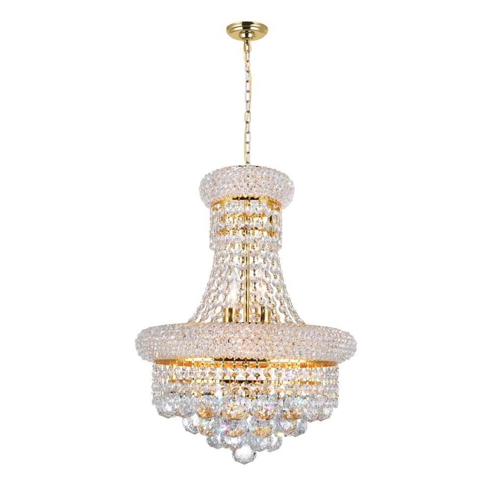 CWI Lighting 8001P14G Empire 6 Light Chandelier with Gold finish