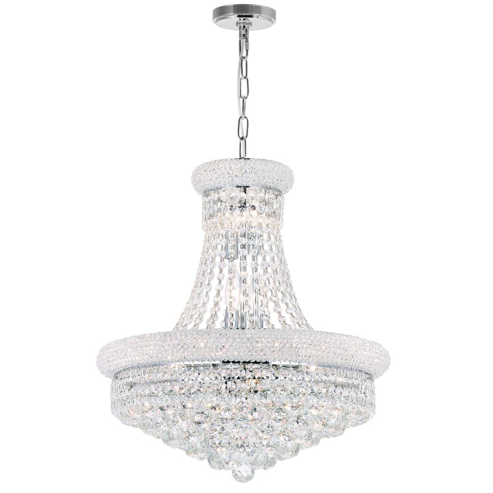 CWI Lighting 8001P20C Empire 14 Light Down Chandelier with Chrome finish