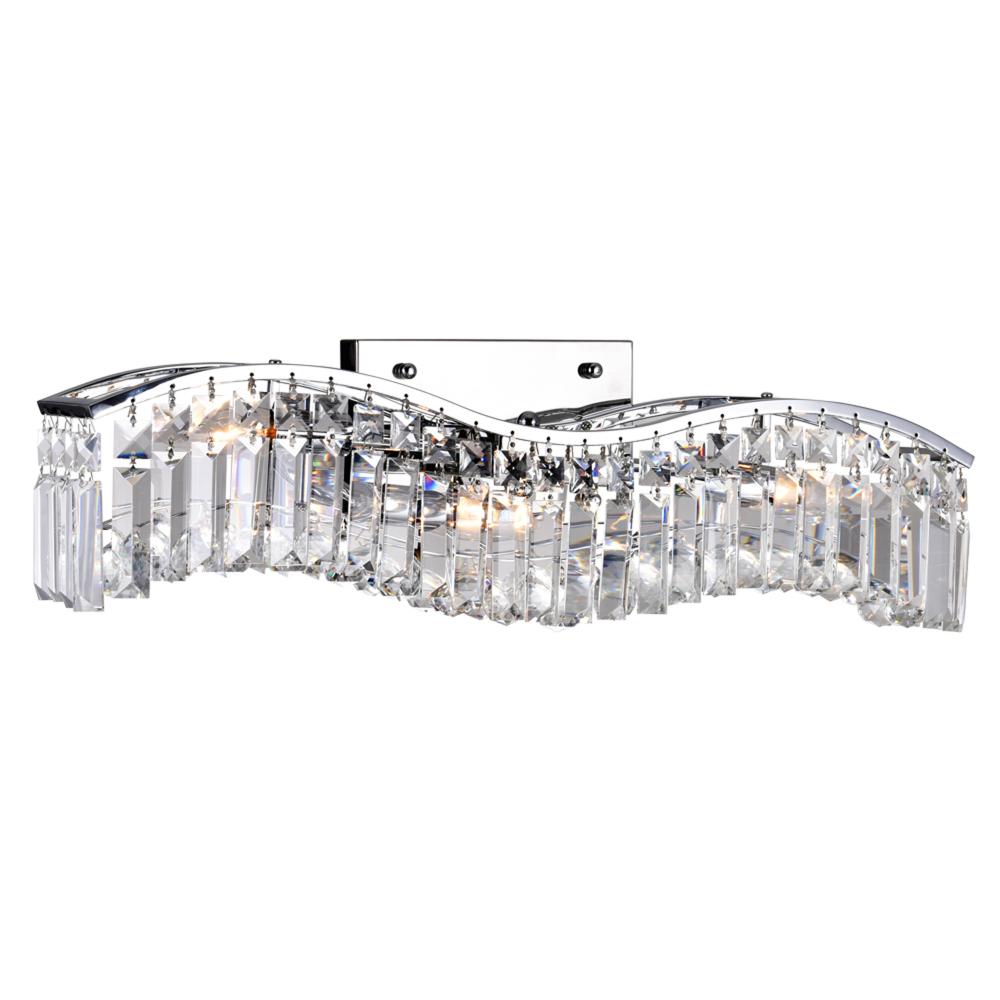 CWI Lighting 8004W25C-A (clear) Glamorous 3 Light Vanity Light with Chrome finish