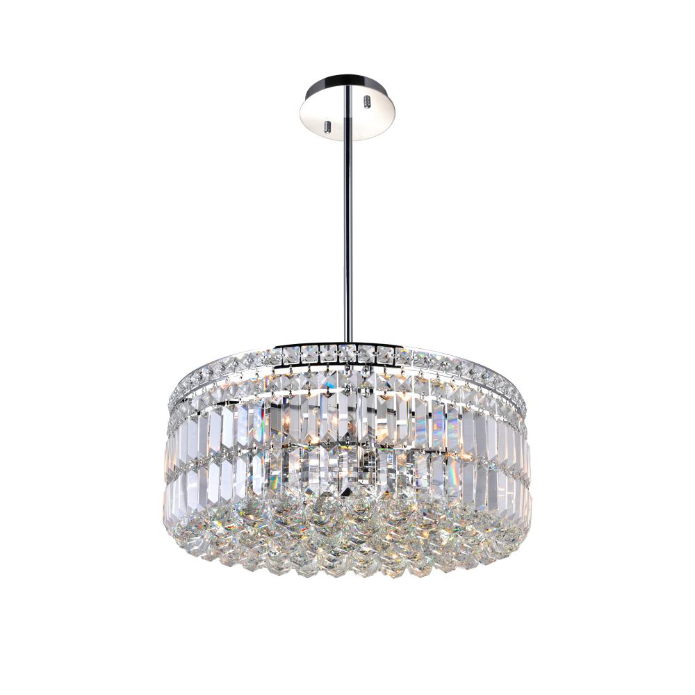 CWI Lighting 8006P20C-R Colosseum 8 Light Down Chandelier with Chrome finish