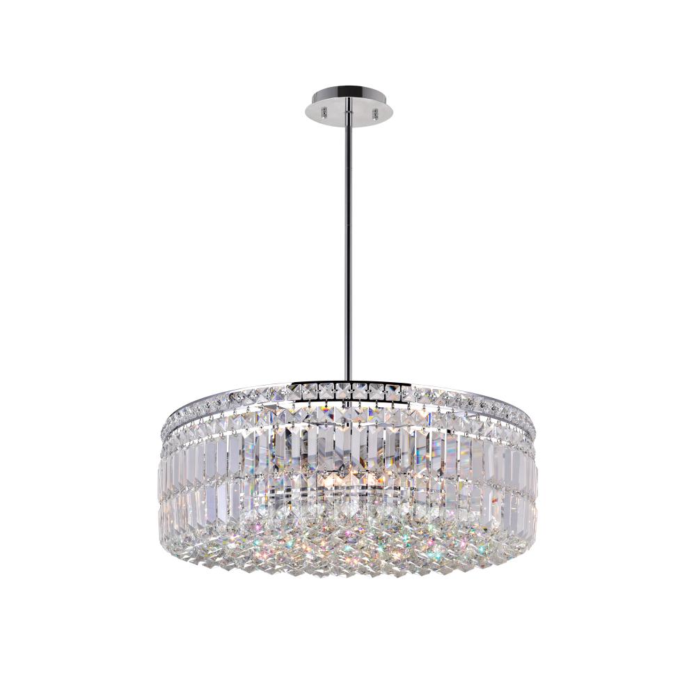 CWI Lighting 8006P24C-R Colosseum 10 Light Down Chandelier with Chrome finish