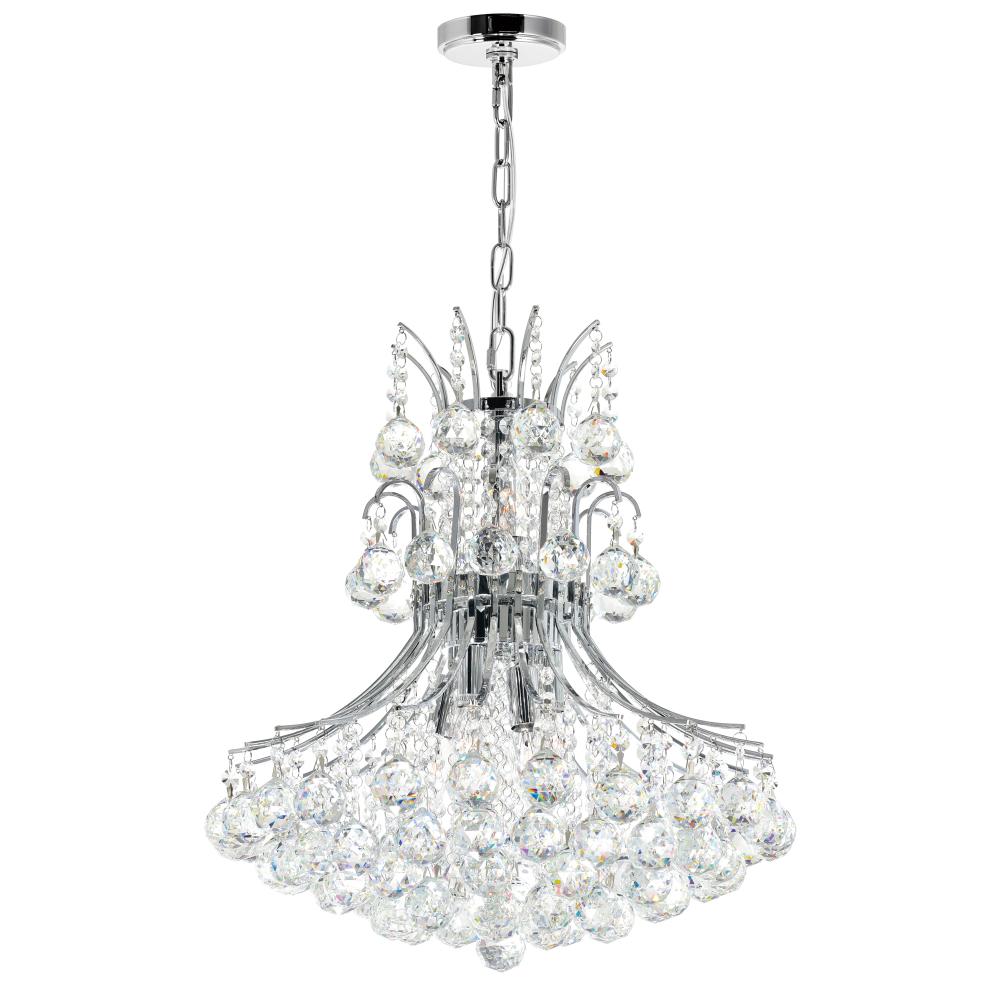 CWI Lighting 8012P20C Princess 8 Light Down Chandelier with Chrome finish